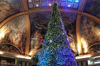 20 Swarovski Christmas Tree And Ceiling Frescoes Galeria Pacifico Shopping Center Retiro Buenos Aires
